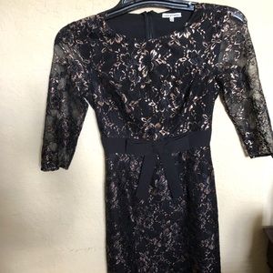 Lace & Mesh XXS black and gold dress
